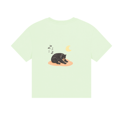 Moon Bear Takin' a Snooze on a Boxy Tee