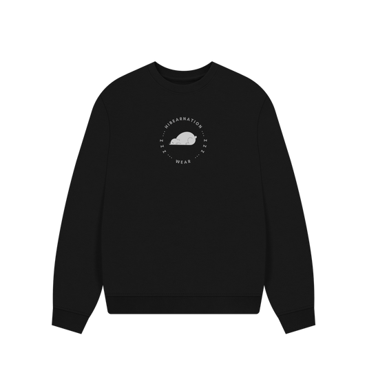 Black Polar Bear Womens Loungewear Over-sized Sweater