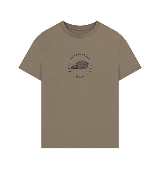 Willow Black Bear and Lonely Pine on an Oversized Tee