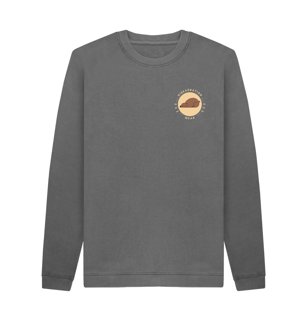 Slate Grey Printed Sweater Front