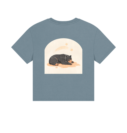 Moon Bear Time to Doze off on a Boxy Tee