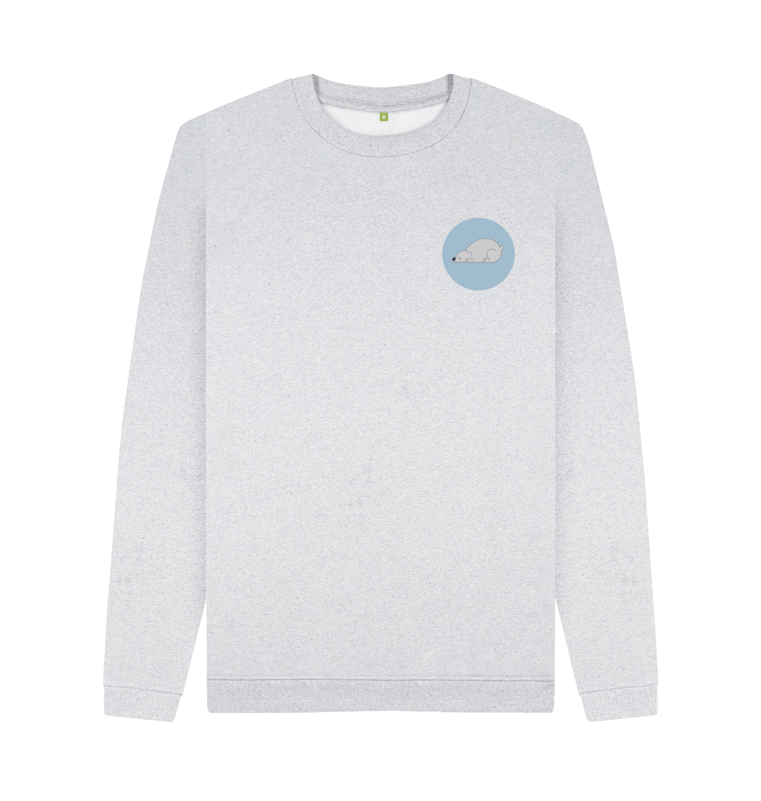 Grey Recycled Printed Sweater Front