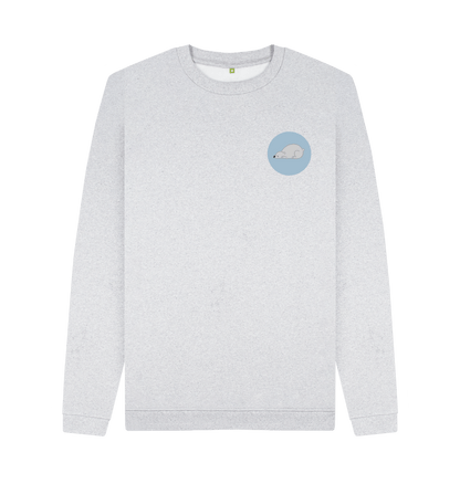 Grey Recycled Printed Sweater Front