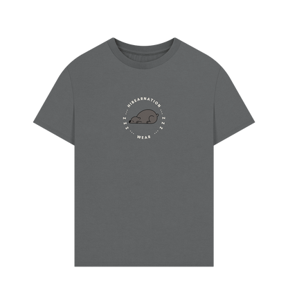 Slate Grey Black Bear and Lonely Pine on an Oversized Tee Dusk