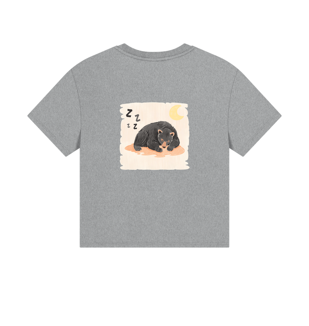 Moon Bear Long due Nap on a Boxy Tee