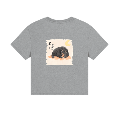 Moon Bear Long due Nap on a Boxy Tee