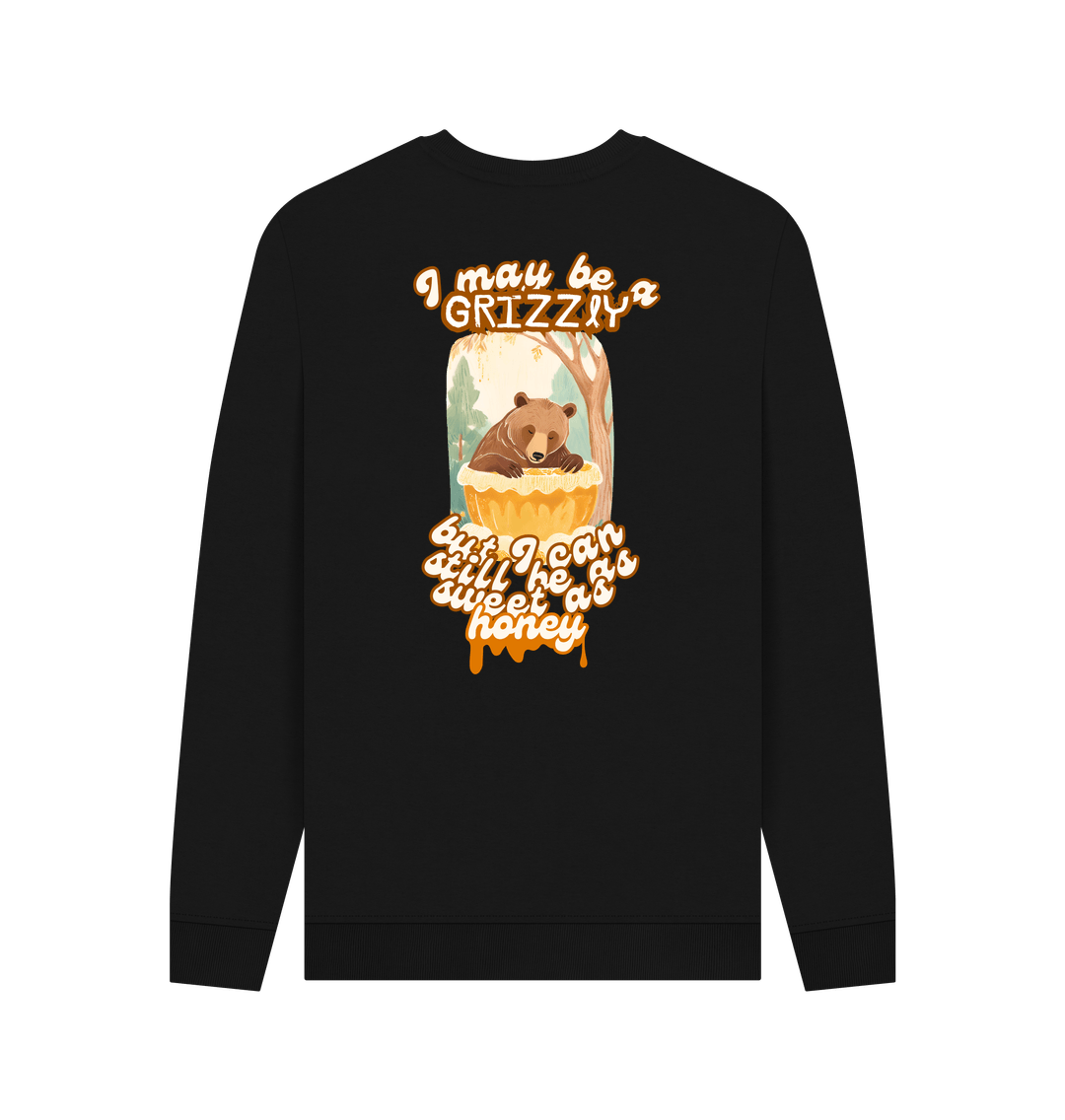 Black Printed Sweater Back
