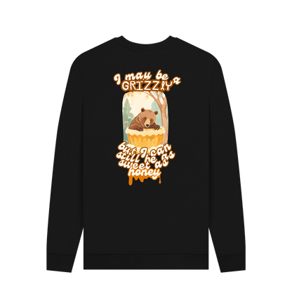 Black Printed Sweater Back