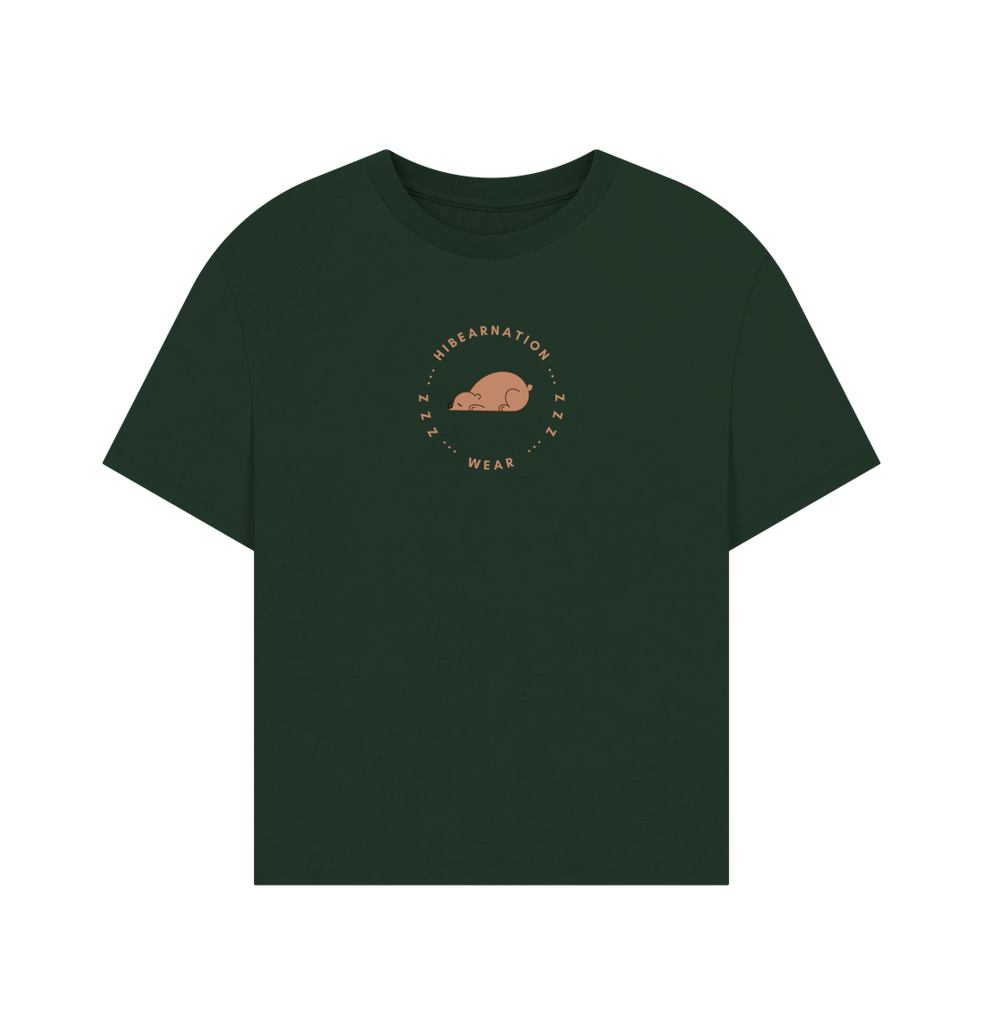 Evergreen Grizzly Oversized Women Shirt