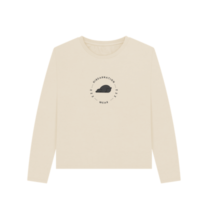 Oat Women Black Bear Heavyweight Long Sleeve T-Shirt