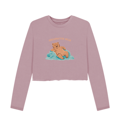 Mauve The Quiet Roar of Grizzly's Rest Light Font Dark Fabric