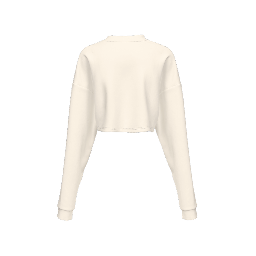 Women's Spectacled Bear Cropped Crewneck Sweatshirt-Techno Scuba Knit