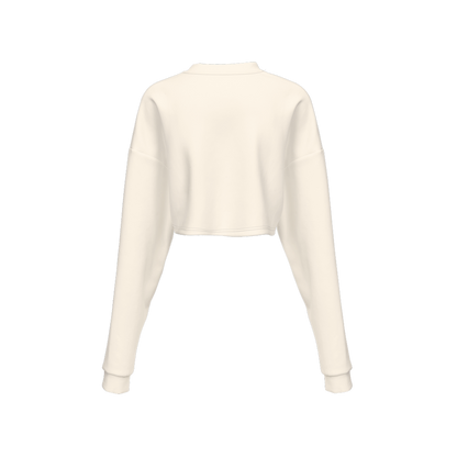 Women's Spectacled Bear Cropped Crewneck Sweatshirt-Techno Scuba Knit