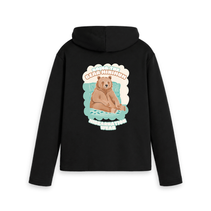 Black Printed Hoody Back