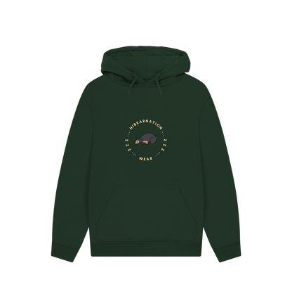 Evergreen Sun Bear Pouch Pocket Hoodie Dark