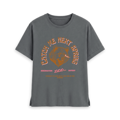 Slate Grey Printed T-shirt Front