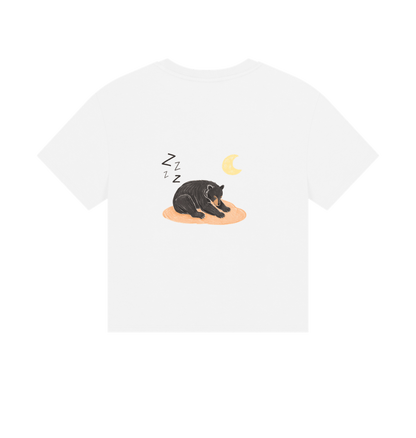 Moon Bear Takin' a Snooze on a Boxy Tee