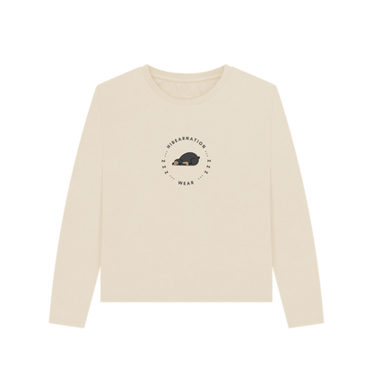 Oat Women Sun Bear Heavyweight Long Sleeve T-Shirt