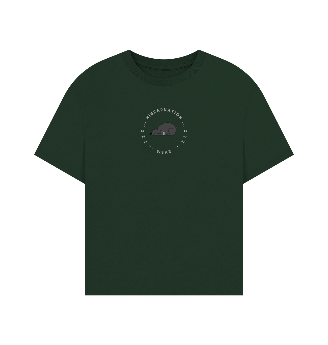Evergreen Moon Bear OVersized t shirt women