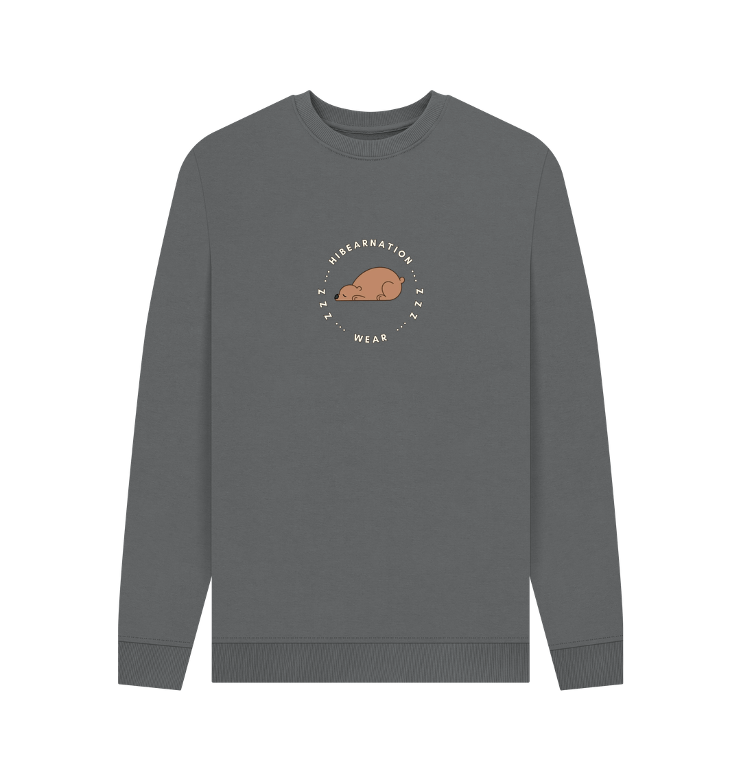 Slate Grey Printed Sweater Front