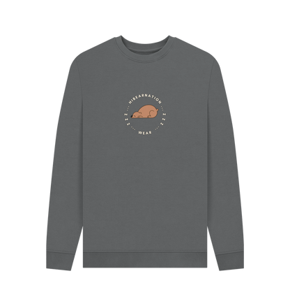 Slate Grey Printed Sweater Front