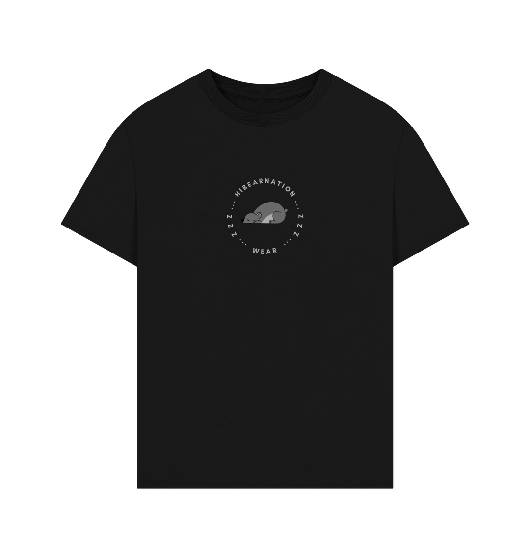 Black Koala Bear Bamboo Zen \u2013 Men's Oversized Tee \u2013 Light Font (Dark Shirt)