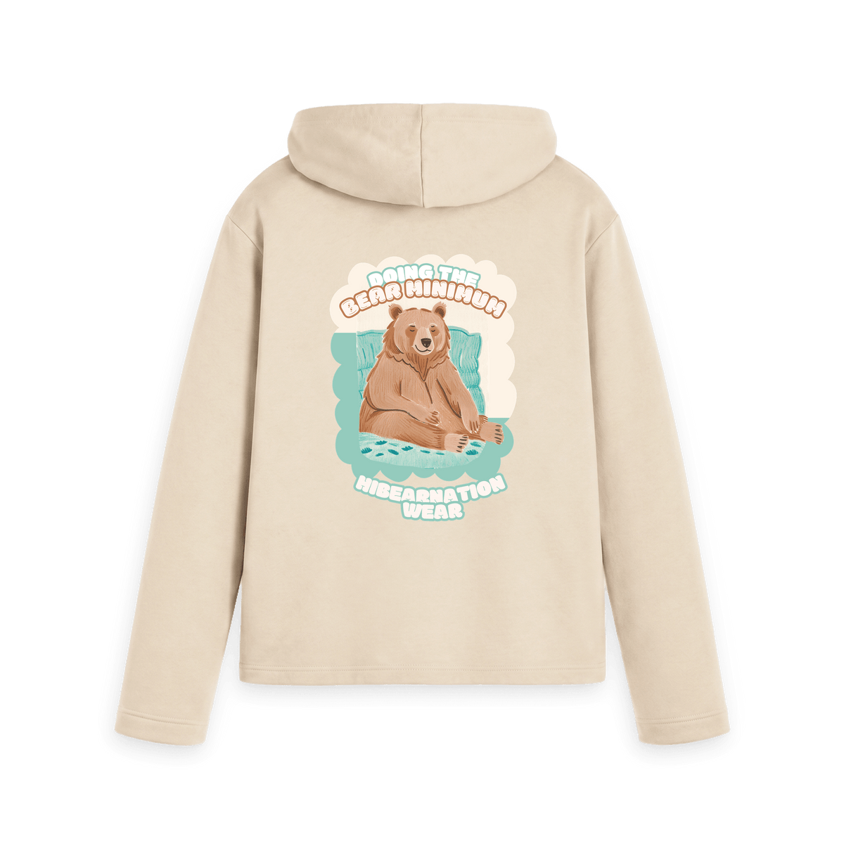 Oat Printed Hoody Back