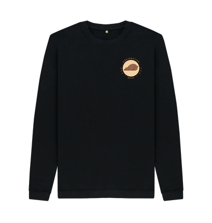 Black Printed Sweater Front