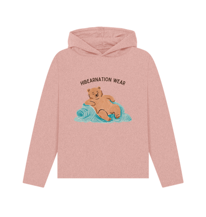 Sunset Pink No Time for Grizzly Business Dark Font Light Fabric