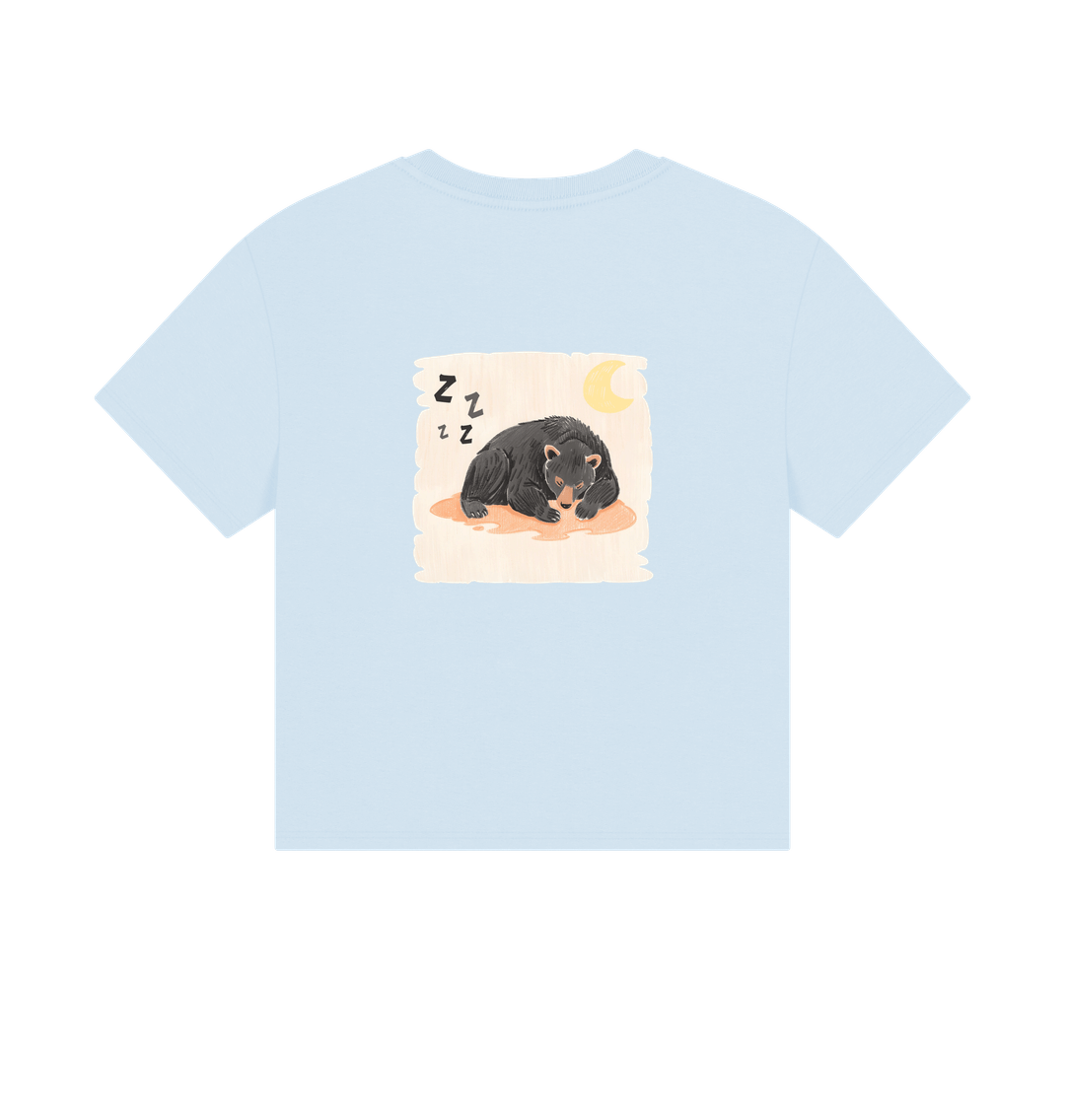 Moon Bear Long due Nap on a Boxy Tee