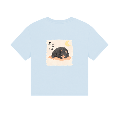 Moon Bear Long due Nap on a Boxy Tee