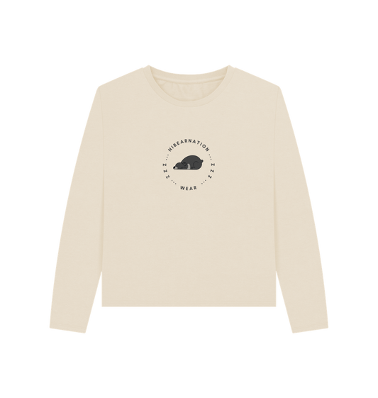 Oat Women Sloth Bear Heavyweight Long Sleeve T-Shirt