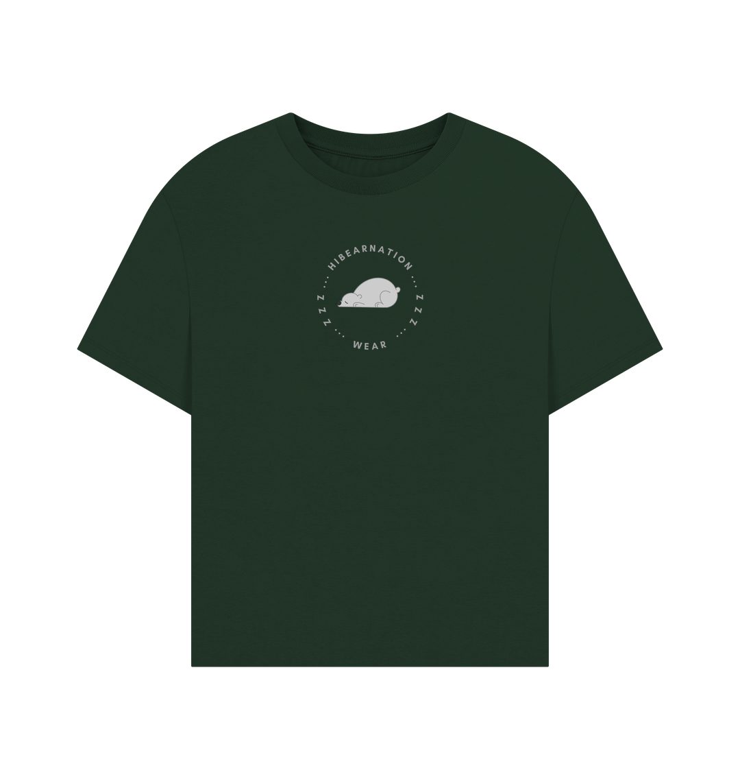Evergreen Polar bear women oversized t shirt