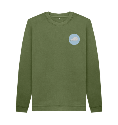 Khaki Printed Sweater Front
