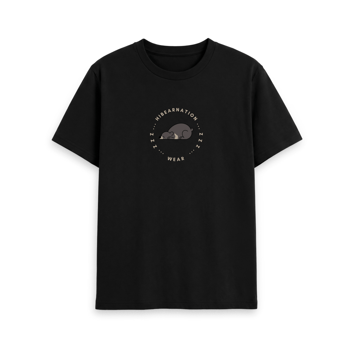 Black Printed T-shirt Front