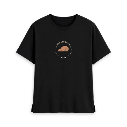 Black Printed T-shirt Front