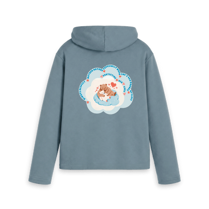 Stone Blue Printed Hoody Back
