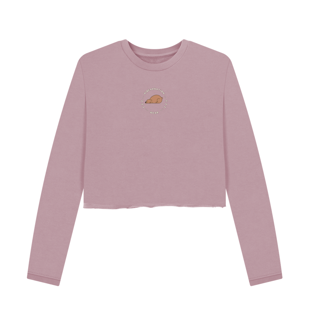 Mauve Printed Boxy Jumpers Front