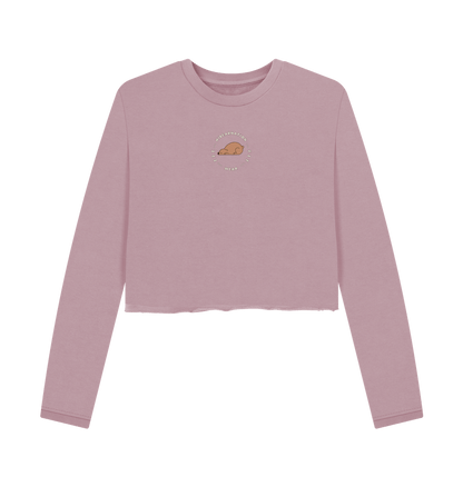 Mauve Printed Boxy Jumpers Front