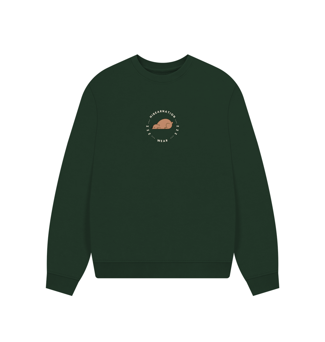 Evergreen Hibernate cozy beneath Honeycomb skies, the Bear finds Peace as the Winter Sun flies