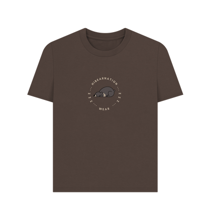 Chocolate Moon Bear Edit Womens Plain Tee