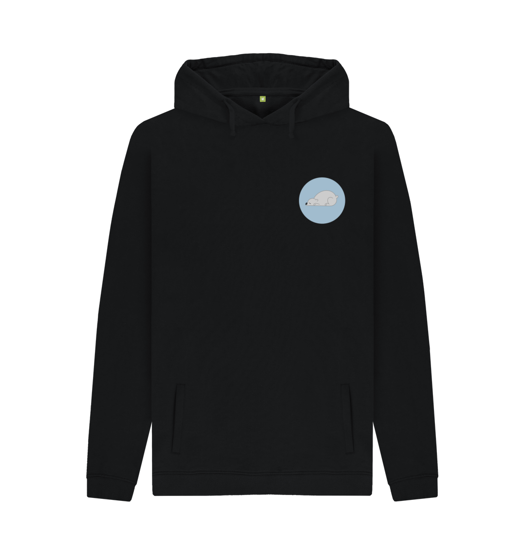 Black Printed Hoody Front