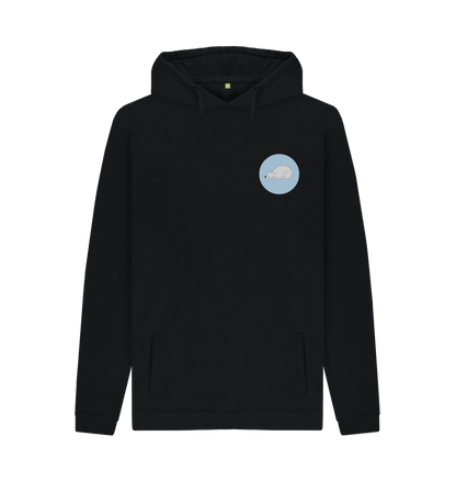 Black Printed Hoody Front