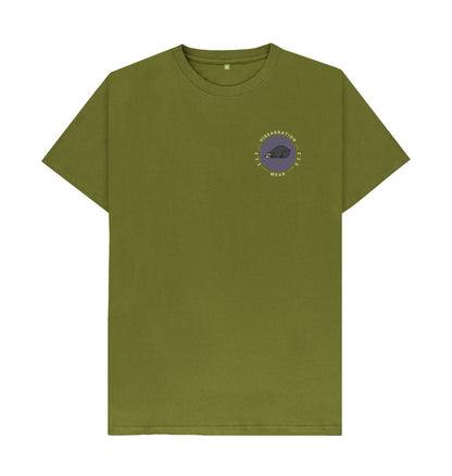 Moss Green Spectacled Basic T-Shirt LF