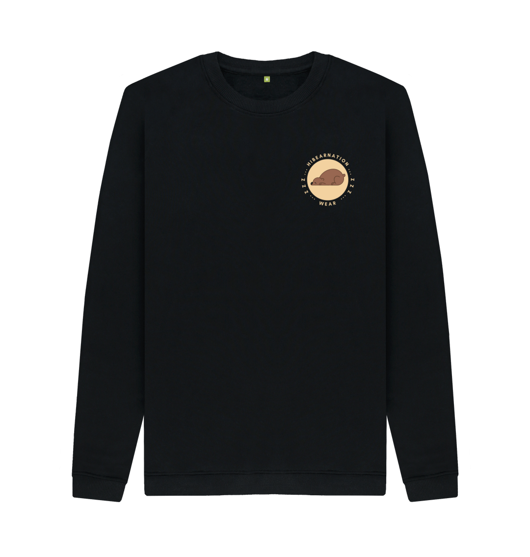 Black Printed Sweater Front