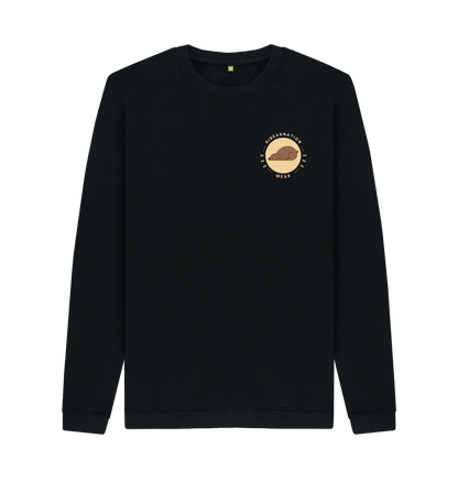 Black Printed Sweater Front