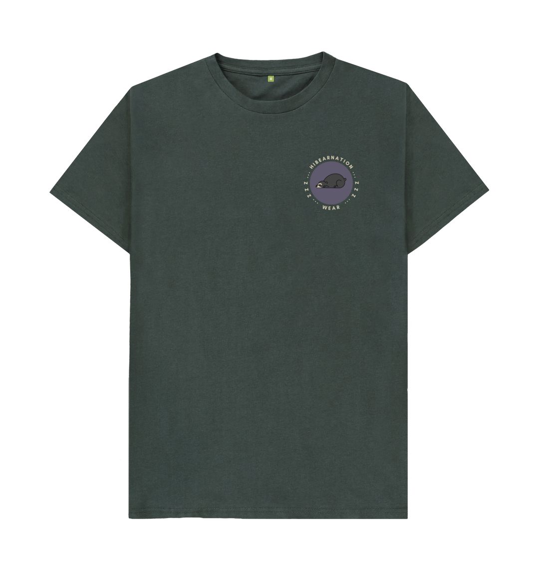 Dark Grey Spectacled Basic T-Shirt LF