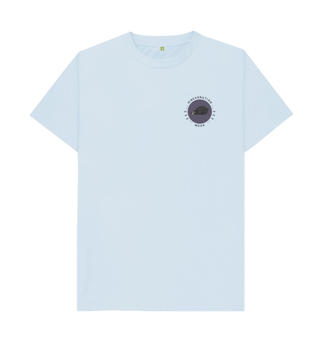 Sky Blue Spectacled Basic T-Shirt DF