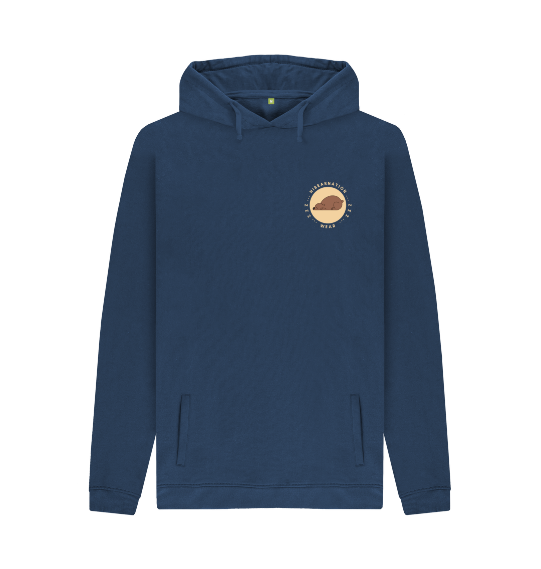 Navy Printed Hoody Front