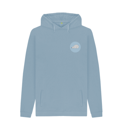 Stone Blue Printed Hoody Front
